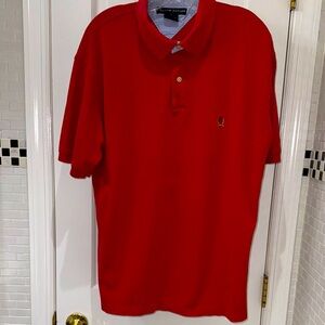 Tommy Hilfiger Red Polo Shirt. Short Sleeve. Cotton mesh. Size XL.